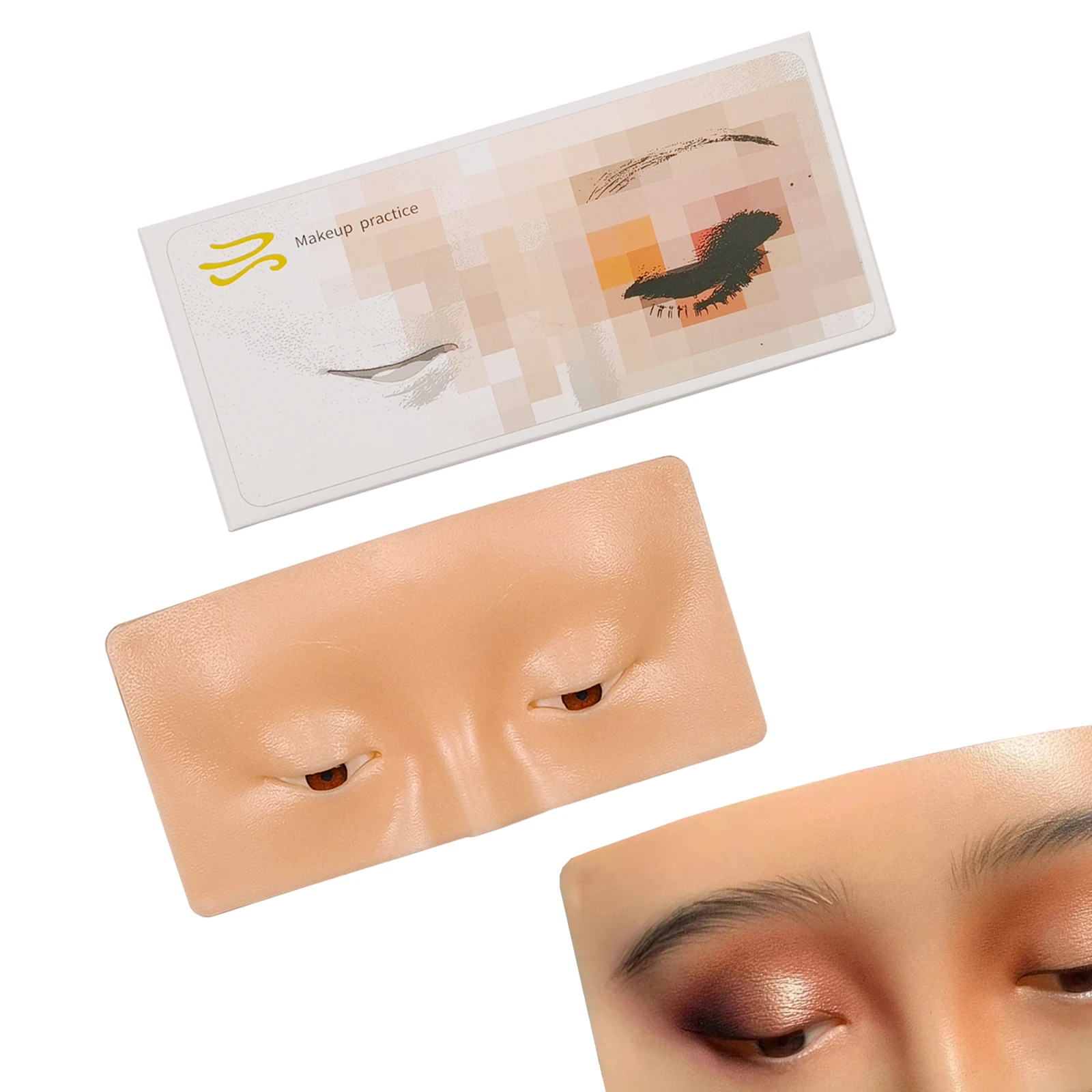 Reusable 5D Cosmetic Makeup Practice Mask Board Pad Skin Eye Face Solution Makeup Mannequin Silicone for Training Supplies