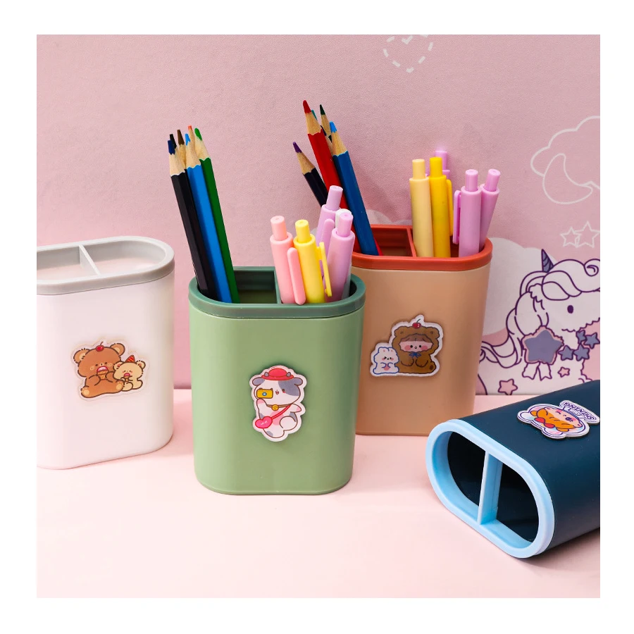 Wholesale Cute Pen Holder Pencil Holder Desktop Mini Pen Storage Box Office Stationery