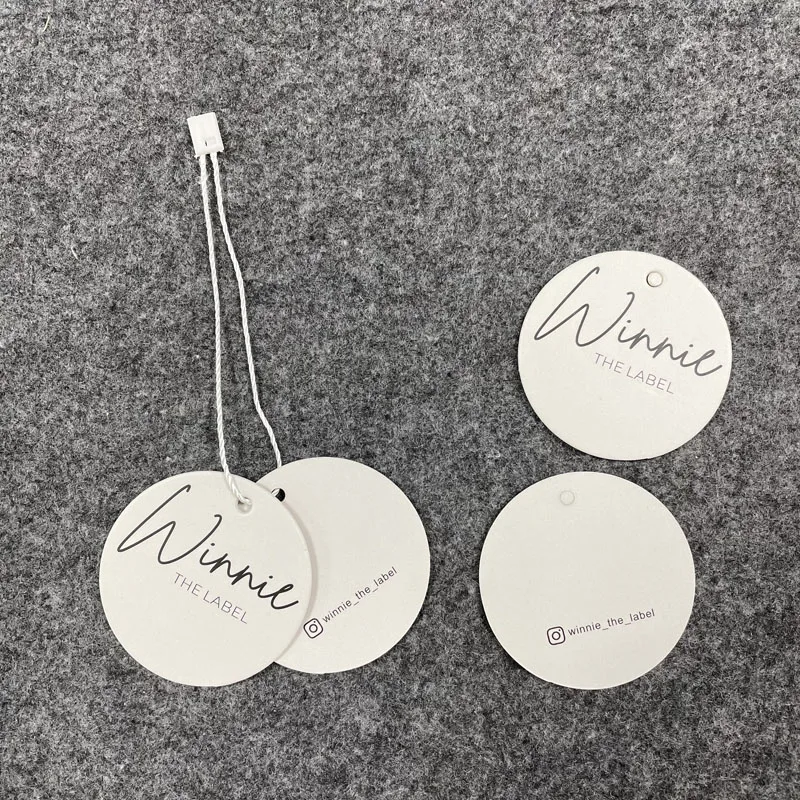 Round Shape Hanging Tag For Clothing/Product Custom Logo Hang tags Clothing Paper Garment Tags Labels With Printing
