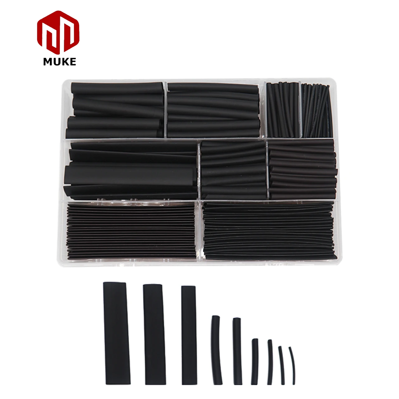 385 шт./кор. полиэтиленовая трубка, термоусадочная трубка, прозрачная защитная трубка для кабеля, термоусадочная Автомобильная трубка