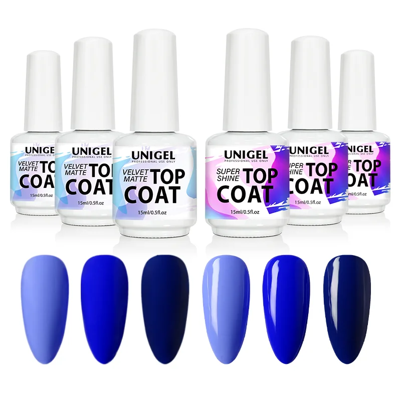 Matte Gel Polish Top Coat Designers Nail Supplies Art for Women Chrome Nails Private Label