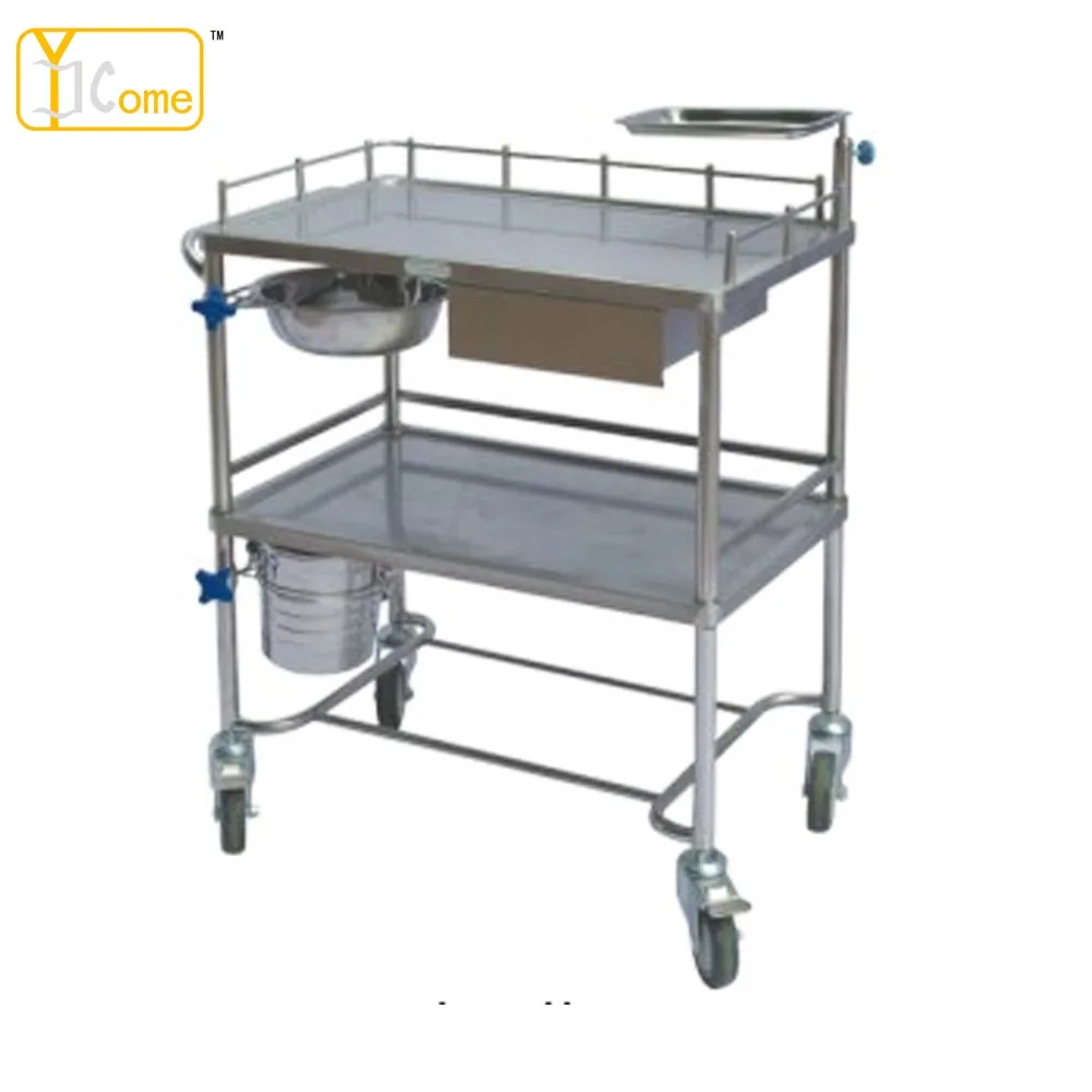 China Made Medical stainless steel trolley hospital food trolleys