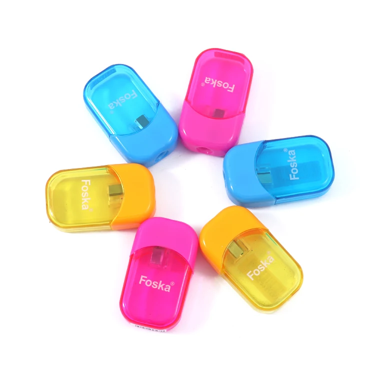 Портативная круглая пластиковая точилка для карандашей