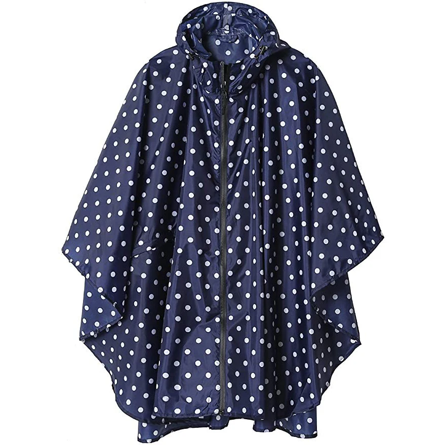 Cloak Rain Poncho Lightweight Waterproof Rain Jacket Packable Outdoor Hooded Long Raincoat