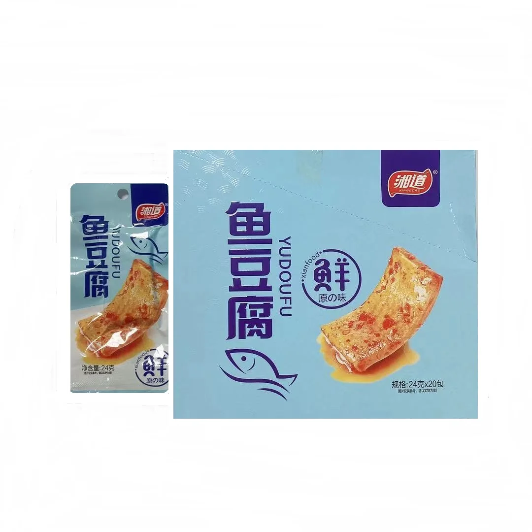 Wholesale products of bean products in bulk at low prices Healthy snacks Chinese spicy snacks Surimi food Fish tofu 24g*400 PCs