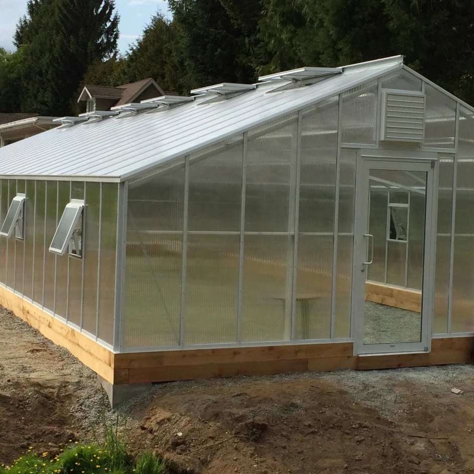 Китай, красивая алюминиевая теплица из поликарбоната для выращивания овощей