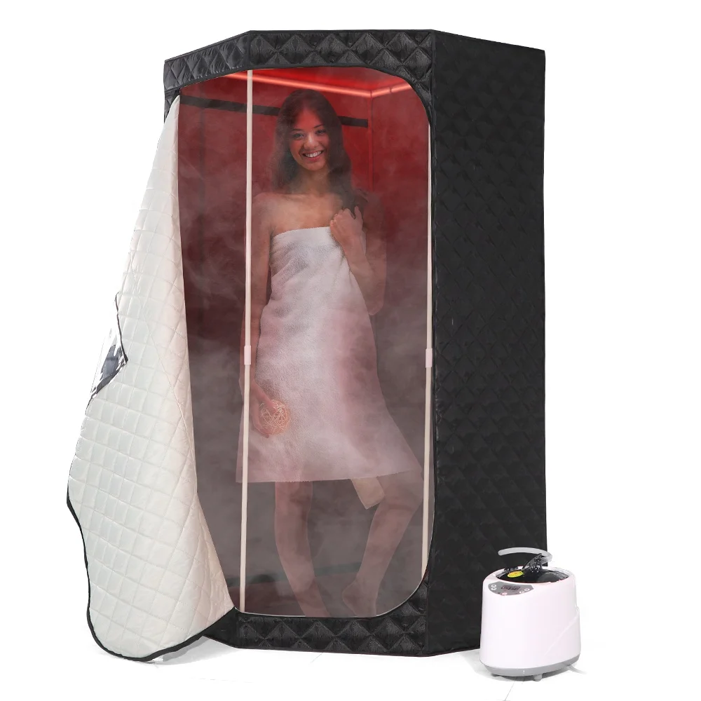 fuerle oem/odm Red light portable sauna steamer tent sauna foldable Red light portable sauna BOX with steam generator