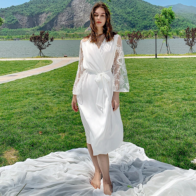 2022 Custom logo New Arrival Long Sleeved Chiffon satin silk lace up Ruffle Mini Casual Dress Women Fashion Dresses