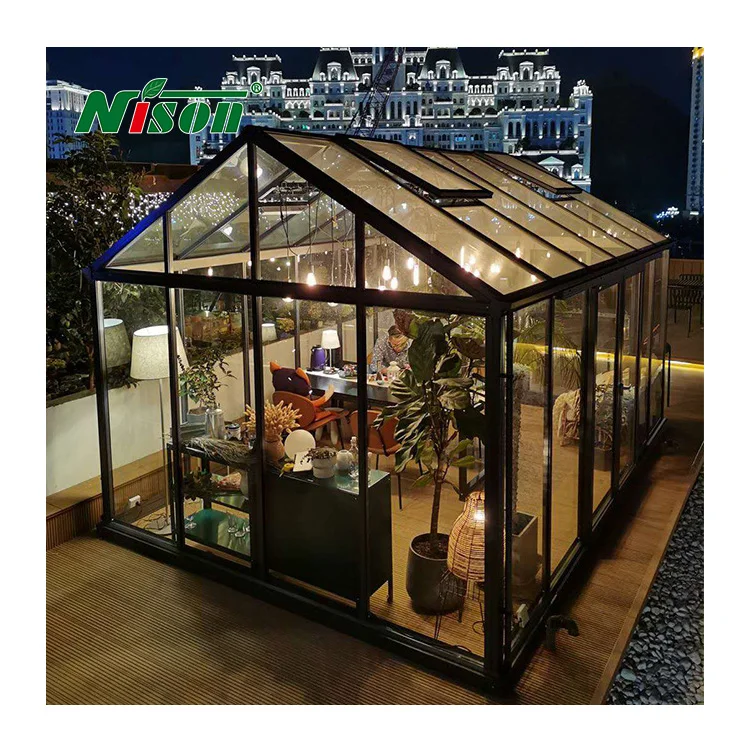 Индивидуальный алюминиевый зимний сад SunroomAtrium Solarium Garden Glass House один квадратный зимний дом