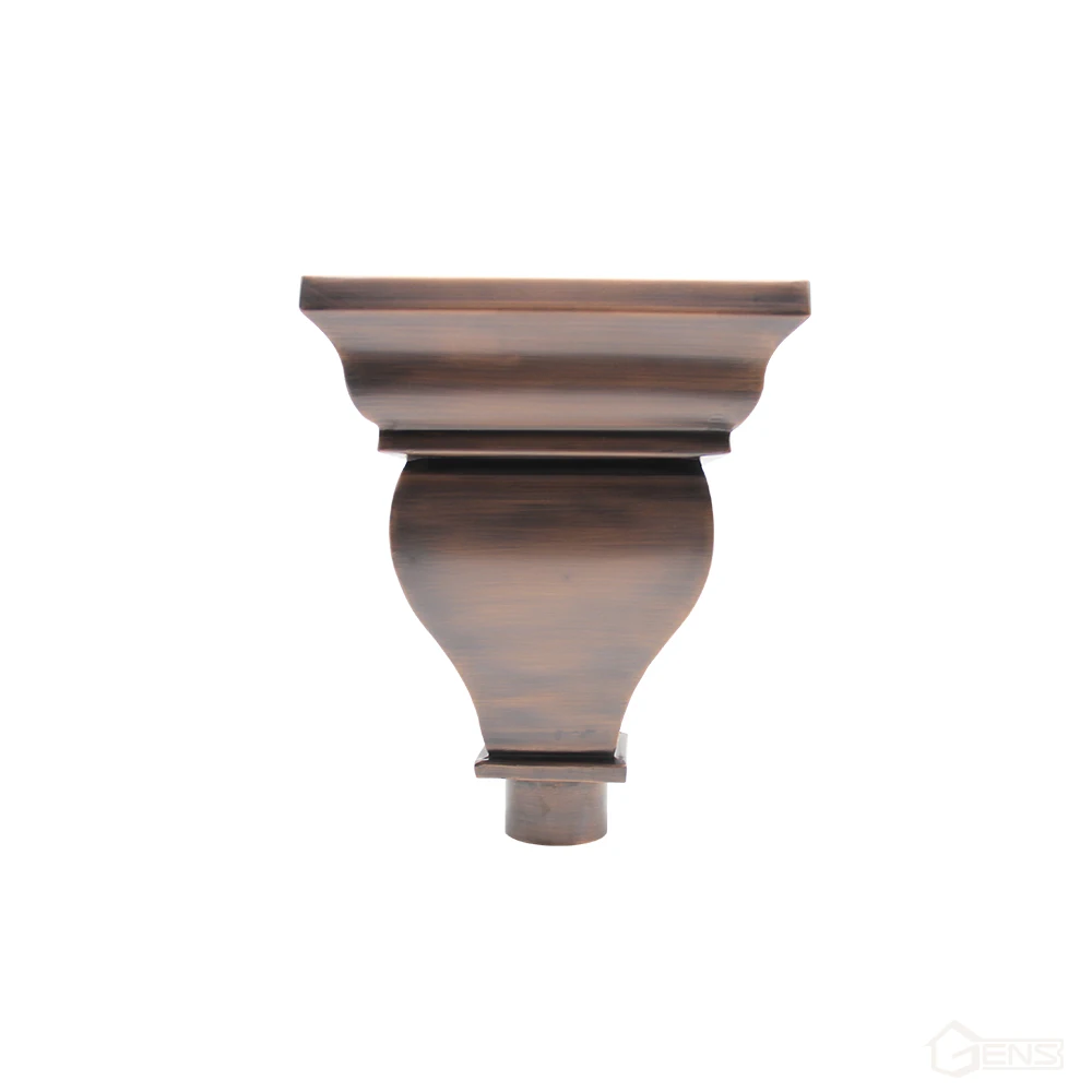 Gens roof gutter system Coated rain barrels Copper Conductor Head Pure Copper Durable Decorative Leader Head