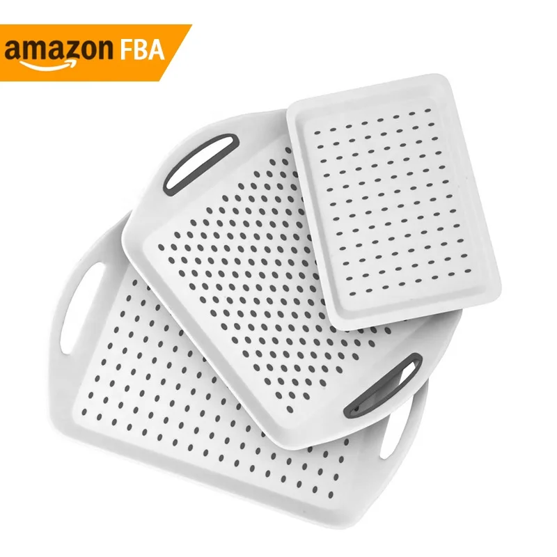Anti-Slip Food Serving Tray with Handles Lap Dinner Trays Food Tray