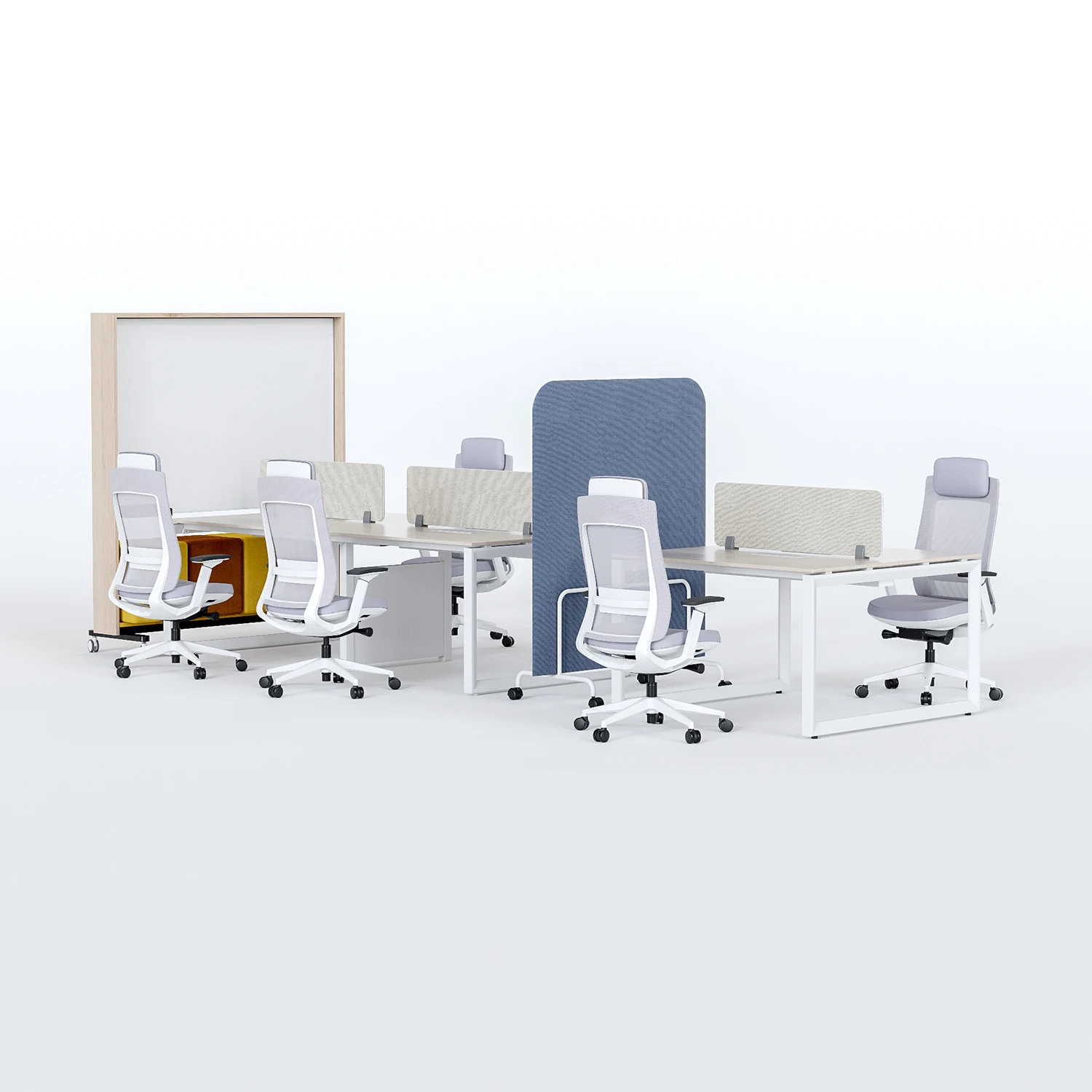 Solid Wood Panels Sound Absorbing Divider Wall Interior Design Room Divider Office Screen