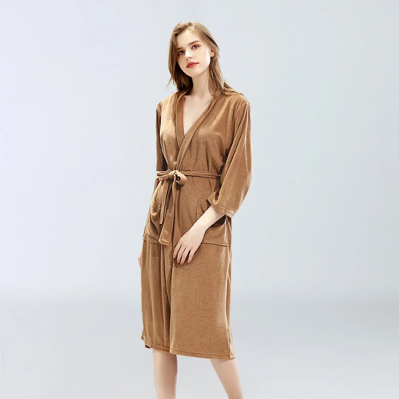 Summer Woman Towels Japanese Style Absorbent Bathrobe Thin Section Robe Sauna Steaming Pajamas