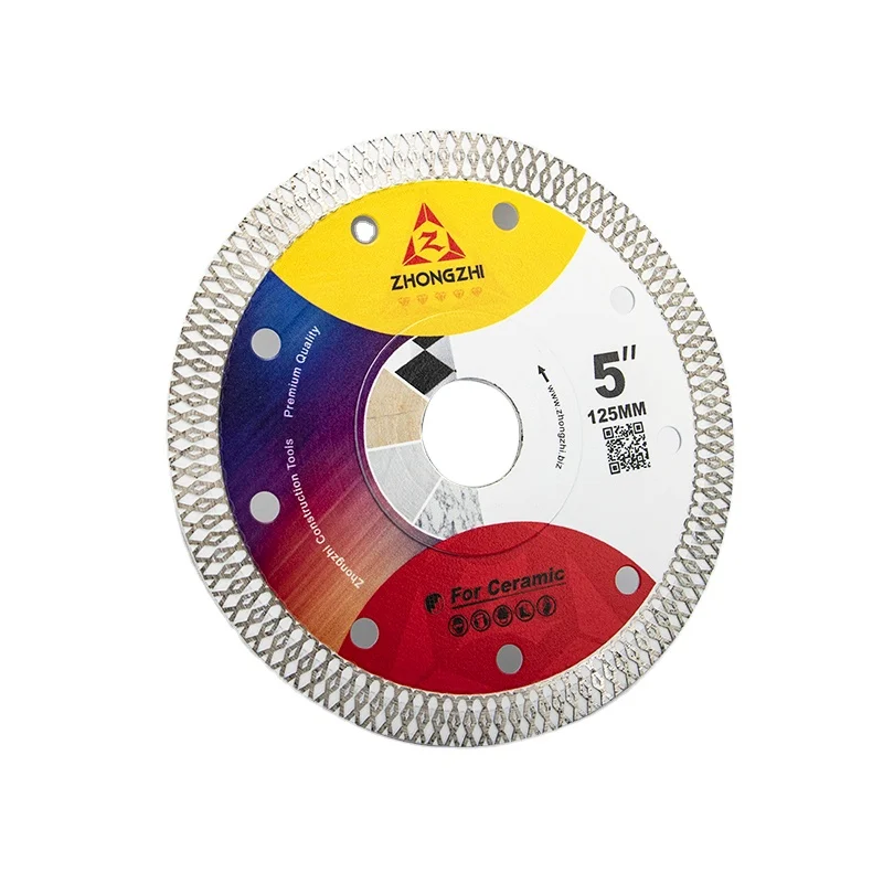 Hot Pressed 125Mm Ultra Thin Circular Saw Blade Porcelain Diamond Saw Blade Cutting Ceramic or Porcelain Tiles