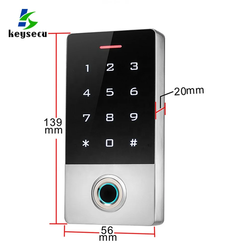  Keysecu 125 кГц металлическая Водонепроницаемая IP68 смарт-карта Автономная RFID система контроля доступа по отпечатку