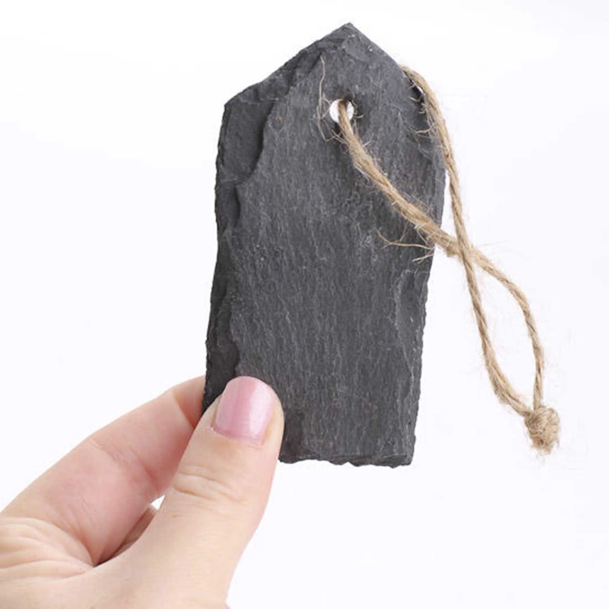 European Style Simple Pattern Custom Design Indoor Christmas Tree Decoration Slate Luggage Tag