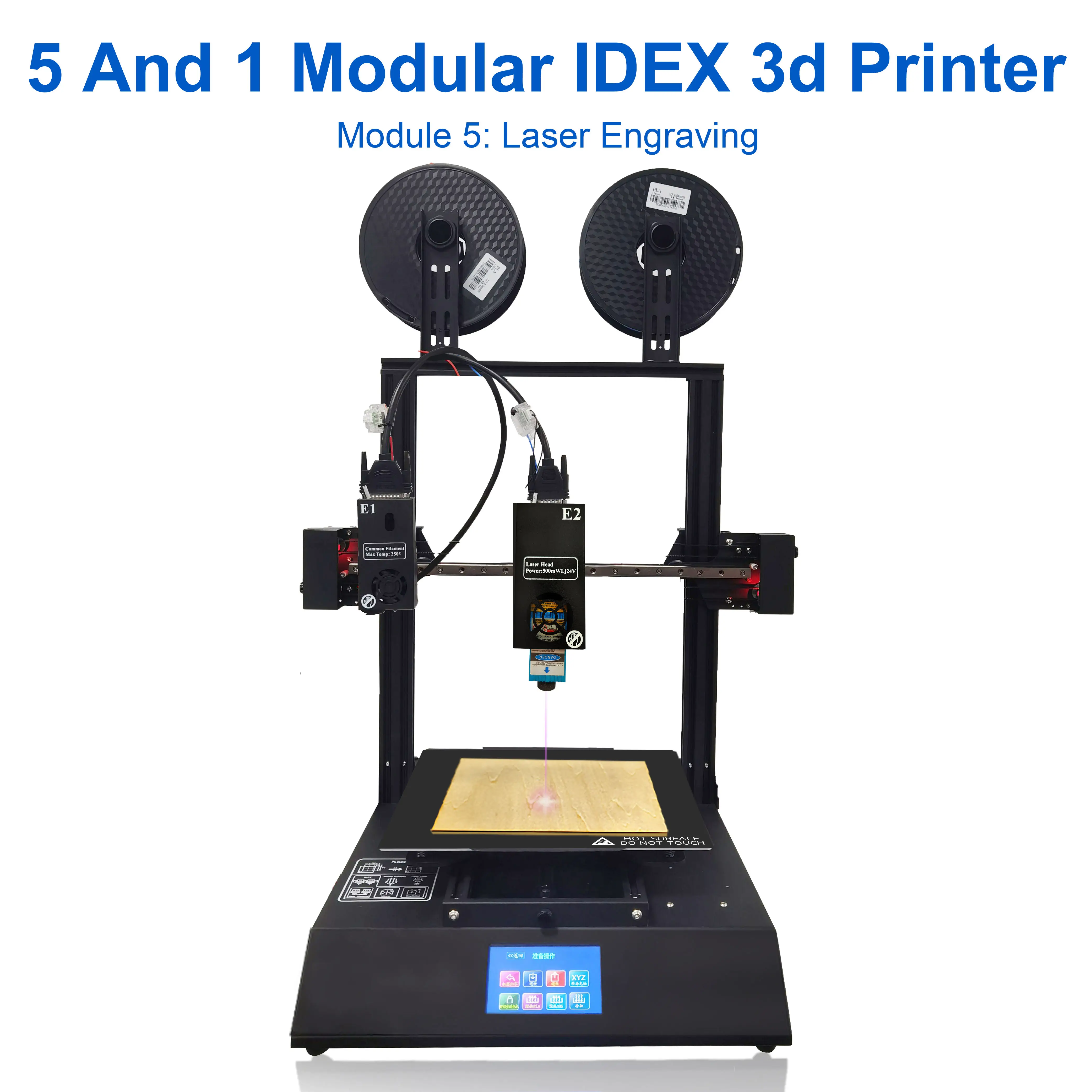 High Quality 3D Printer Dual Extruder Multi-Function DIY 3D Printer Mix Color FDM 3D Printing Machine Dropshipping