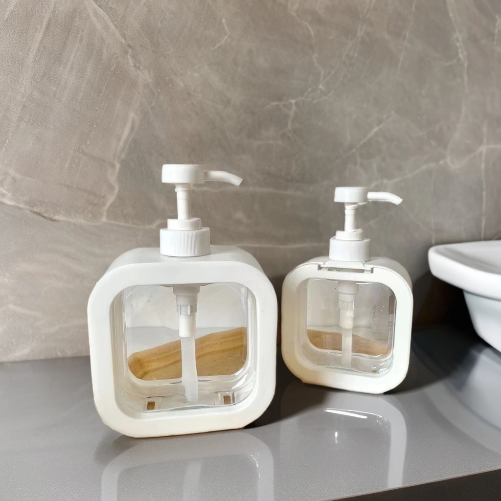 Large Capacity Plastic Hand Sanitizer Bottle with Pump Sprayer Empty Shower Gel Detergent Shampoo Foaming Foam Bottle