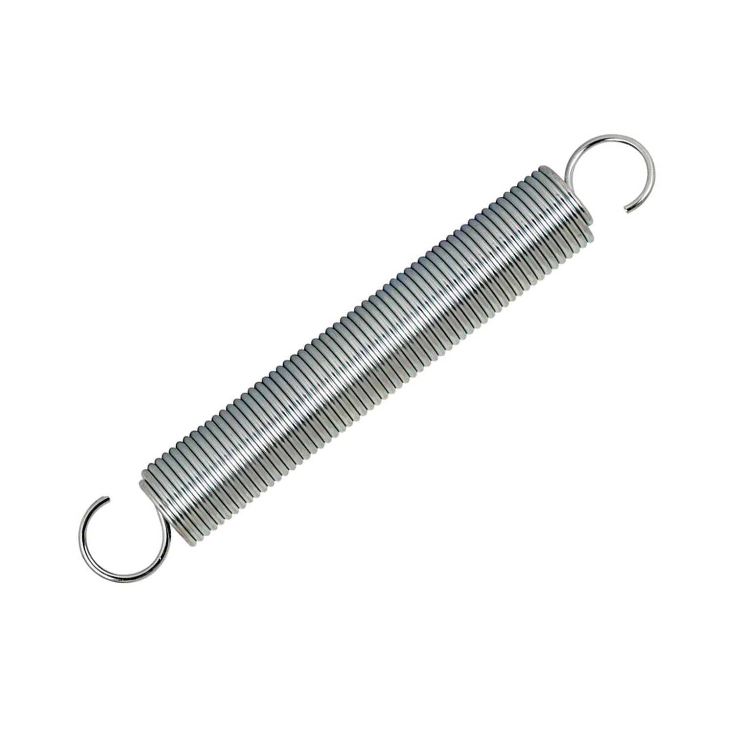 OEM Custom Metal Stainless Steel 301 304 Nickel Plated Helical Spring Swivel Double Hooks Tension Coil Extension Spring
