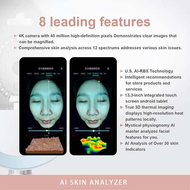 Factory-direct sales 3D facial skin analyzer  high-precision facial scanner for salon now available at discounted prices