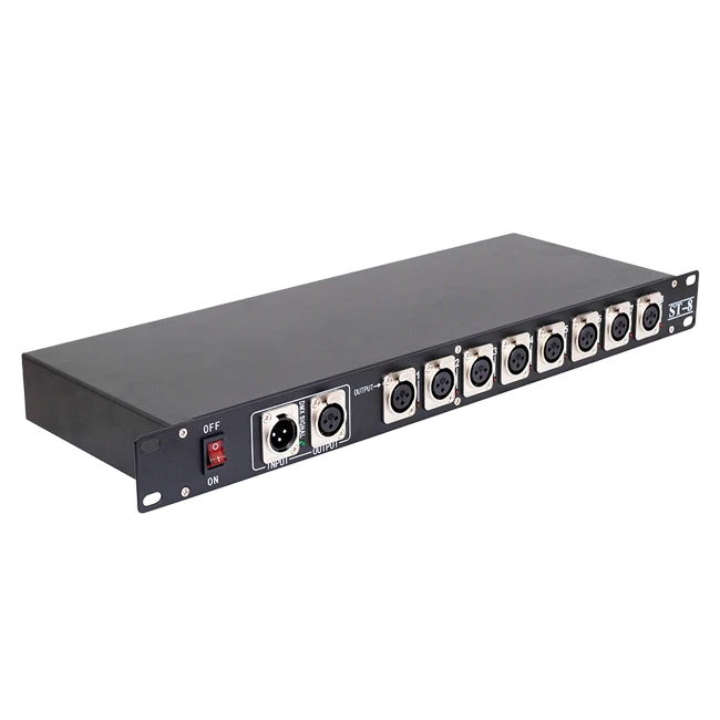 Eight way photoelectric isolation DMX signal distributor 8 way singal splitter