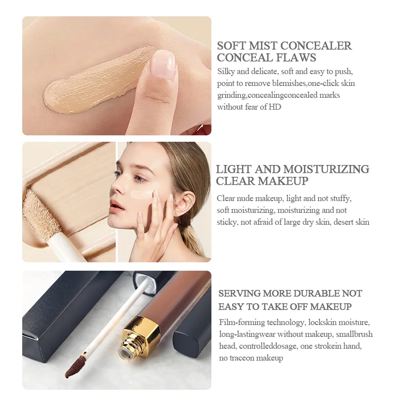 High-Gloss Brightening Concealer to Cover Acne Marks, Spots, Dark Circles, Tattoos, Waterproof