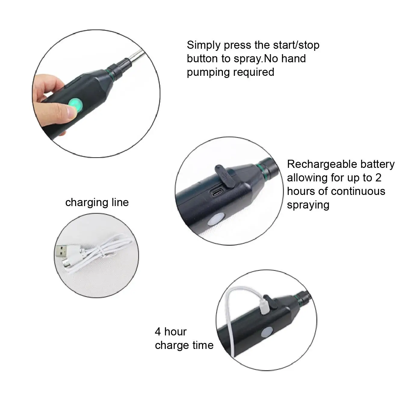 Agricultural Horticulture High Voltage Battery Knapsack 4L Spray Charging Pesticide Fogger Atomizer New Garden Electric Sprayer