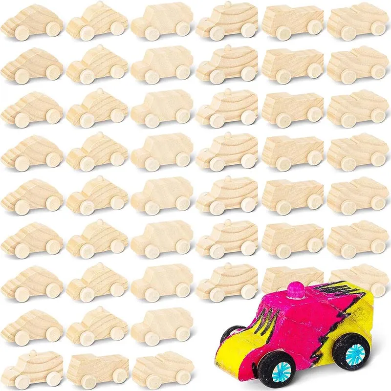 Customize unfinished wooden car model toys and wooden crafts DIY for children wooden model car kits