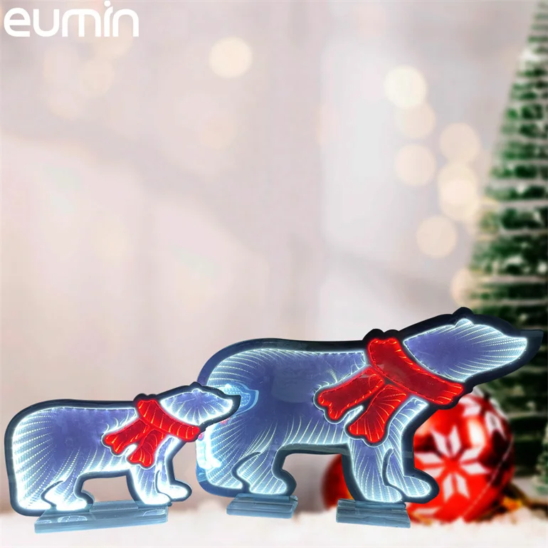 EUMIN New Design Neon Mirror Sign Advertising Sign 3D Infinite Mirror