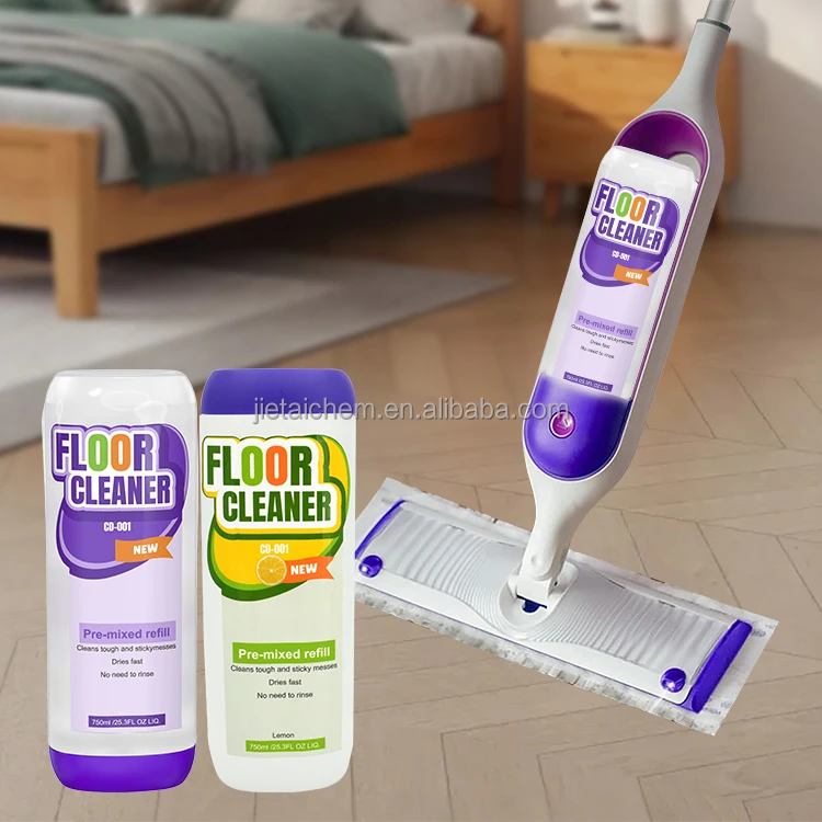 Swiffe* PowerMop Wood QuickDry Wood Floor Cleaning Solution with Lemon Scent, 25.3 fl oz Floor Cleaner