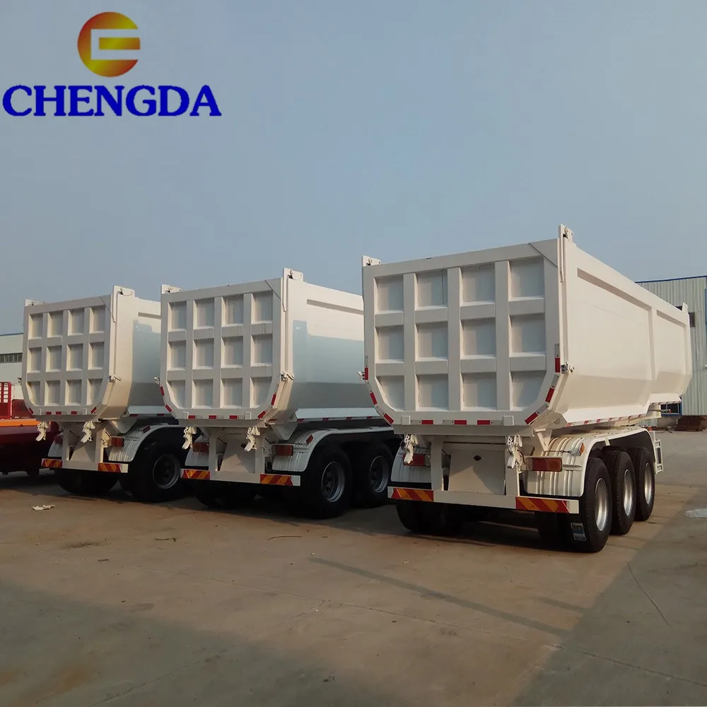 3 Axles 120Ton 90T 70 Tons Rear Tipping Dump Trailer Hydraulic