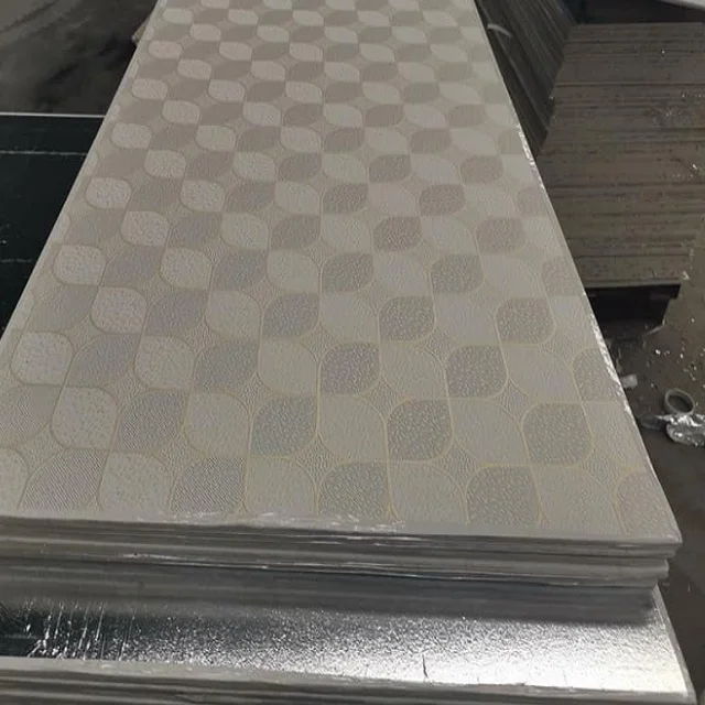 PVC facing gypsum ceiling panel with aluminium foil backing suitable for suspended ceiling natatorium  hospitals