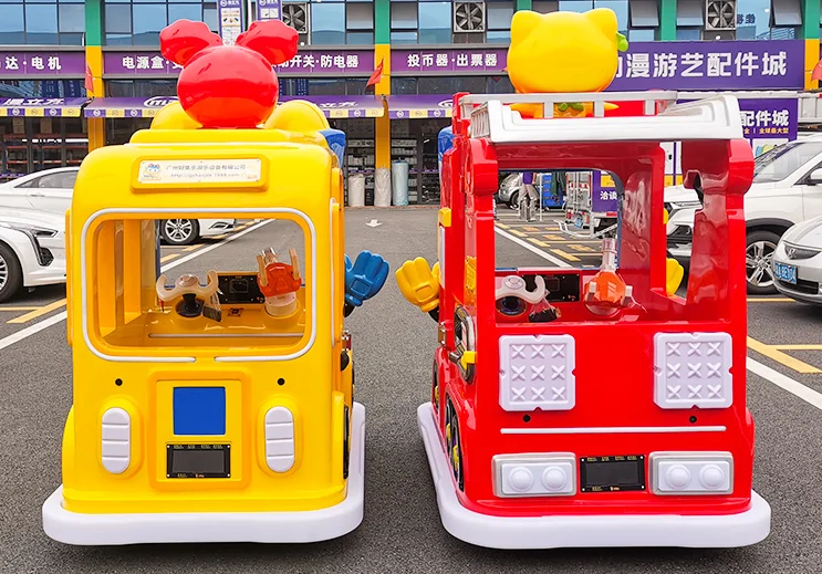 Kiddie Rides Coin Operated Children Ride On Car Kids School Bus Driving Cars Ride Big Wheels Amusement School Bus for Kids