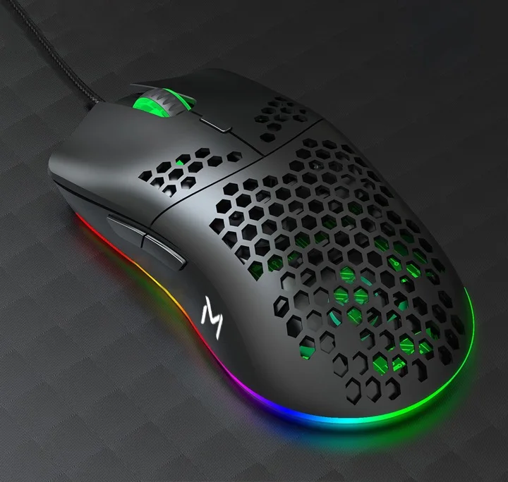 Newest   GX73RGB Programmable Optical Gaming Mouse  7200DPI ,6 Macro Keys,Wired USB mice use for gamer