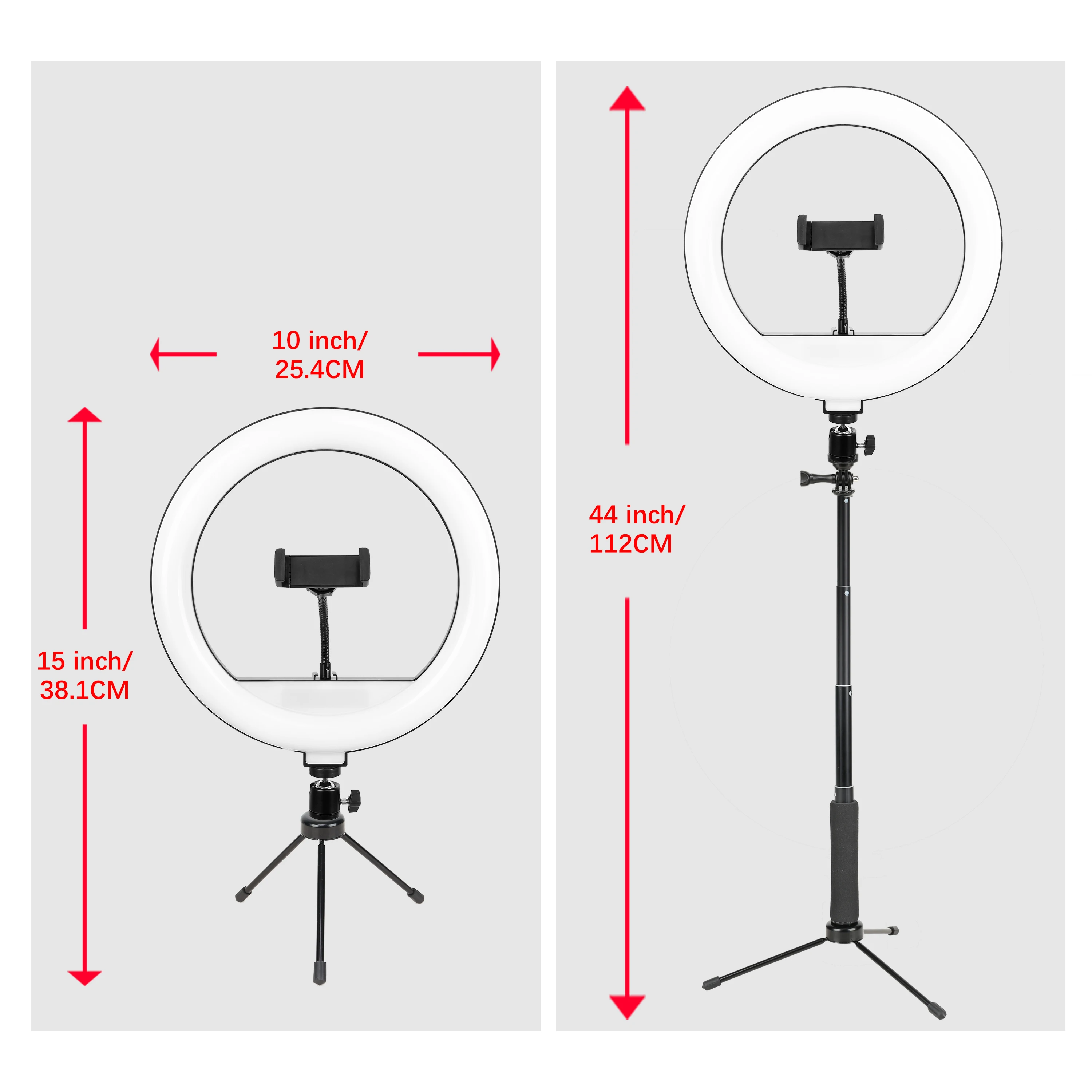 Zomei 10 inch led ringlamp live youtube film makeup ring light with tripod standPhoto Studio Desktop lighting