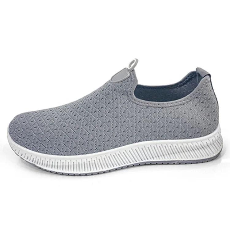 New Trend Hot Sale Fashion Flat Slip On Strerch Fabric Breathable Walking Shoes For Man