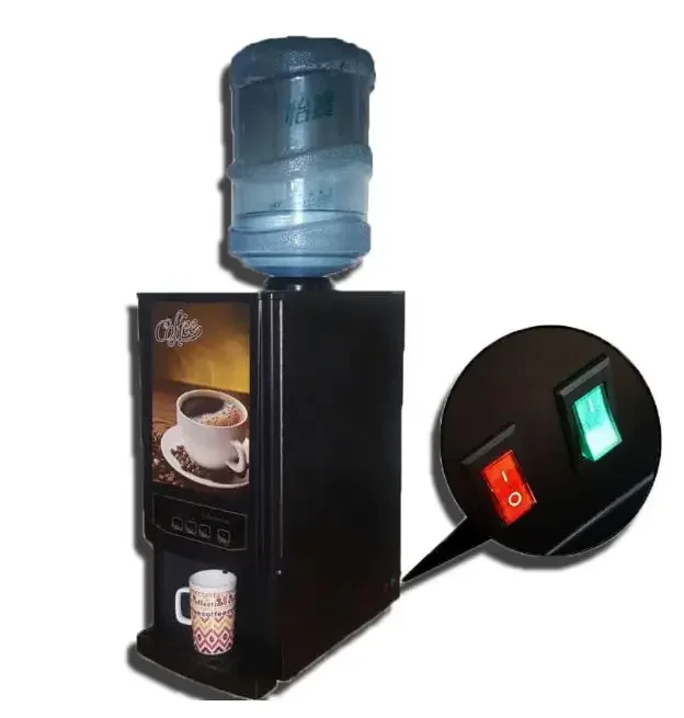 Commercial service equipment instant coffee powder machine Two cartridge hot and cold coffee automatic machine