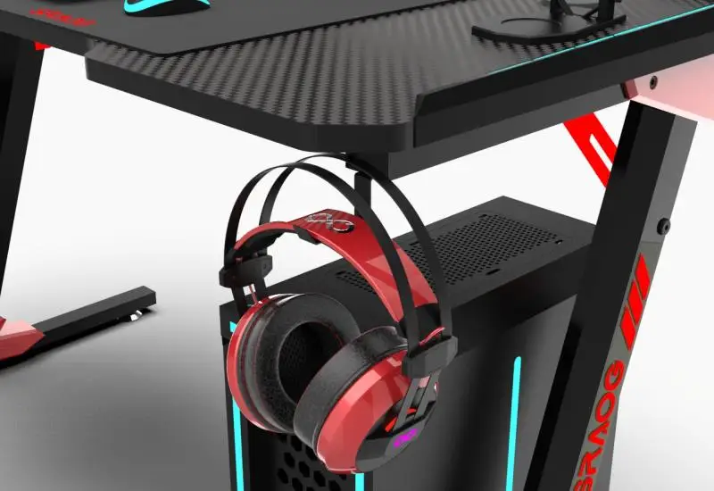 Luxury ergonomic computer table gaming pc laptop table set