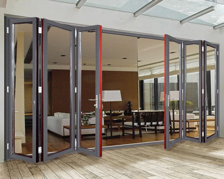 glass aluminum sliding folding door price hinge for restaurant bathroom exterior frameless glass outdoor folding door