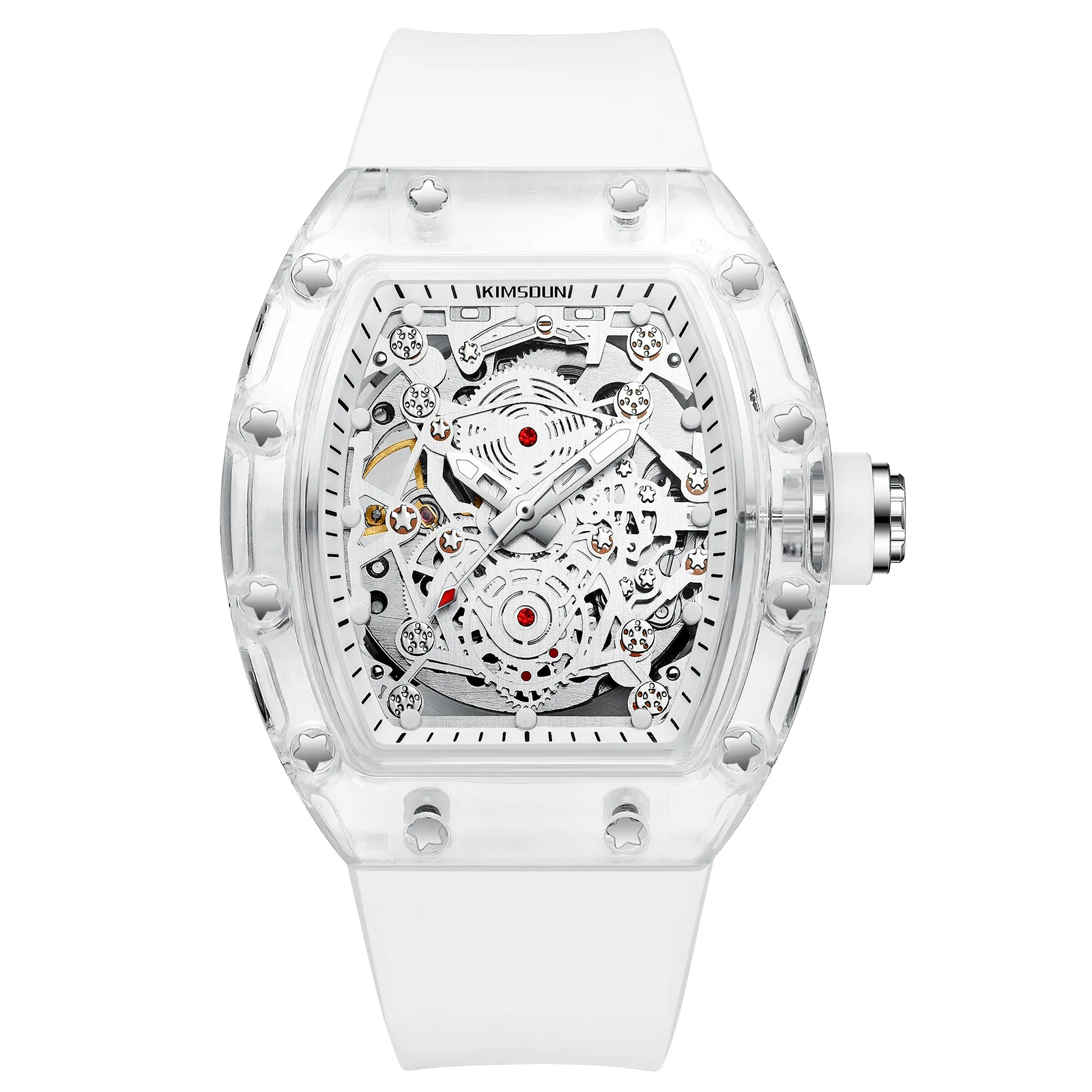 KIMSDUN K-2015A Waterproof  mechanical watch Luxury high quality skeleton gear unique design watch for men 2021