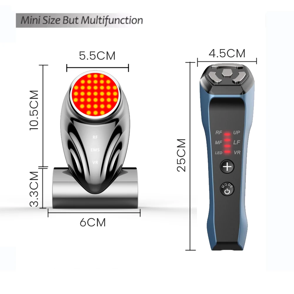 High quality rf 3-in-1 face slimming Red light Eye Beauty Device Personal skincare Radio Frequency Face Lift Machine