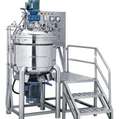 soap making machine electric steam heating jacketed mixing tank agitator emulsifying homogenizer dispensers high shear mixer