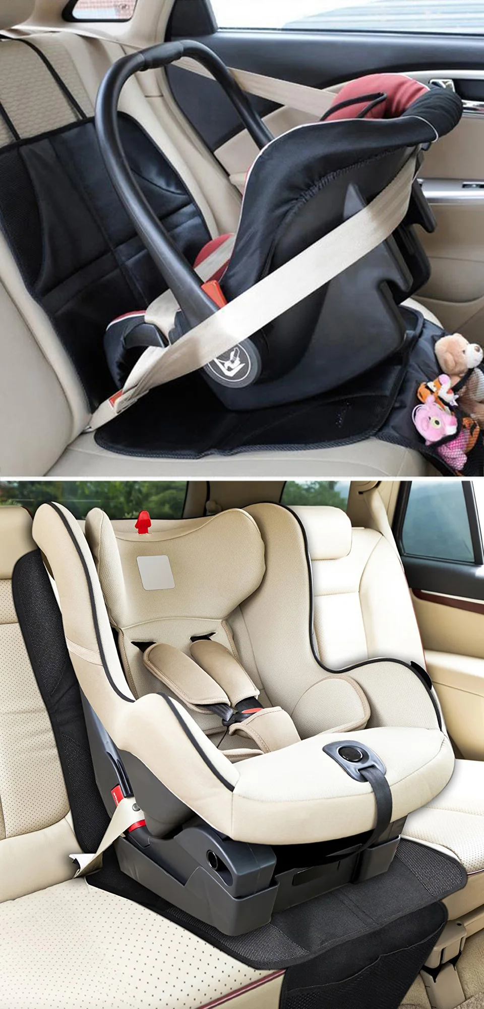 
Leather Wear-Resistant Automotive Backseat Protector Mat Car Seat Cushion For Baby Seat 