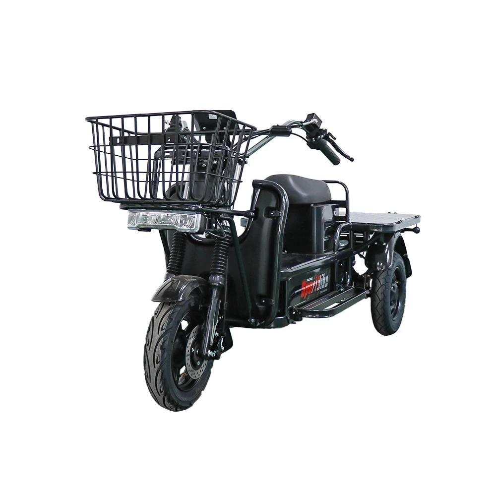 Wholesale 14 Inch Electric Cargo Tricycle Motorcycle 600W 48V E-Bike 3 Wheels Electric Bike