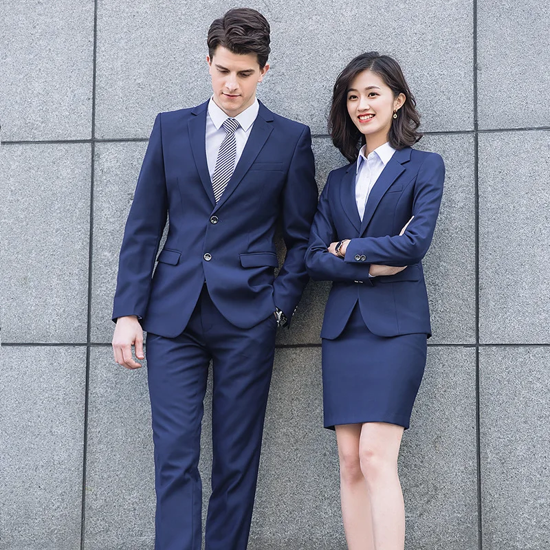 AI-MICH Occupation Ladies Bank Uniforms Custom Embroidery Fast Office Design OEM Services  Formal Wear Gown Smock