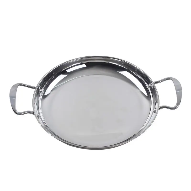Extra large stainless steel pan large dish chicken plate restaurant special dry pot plate