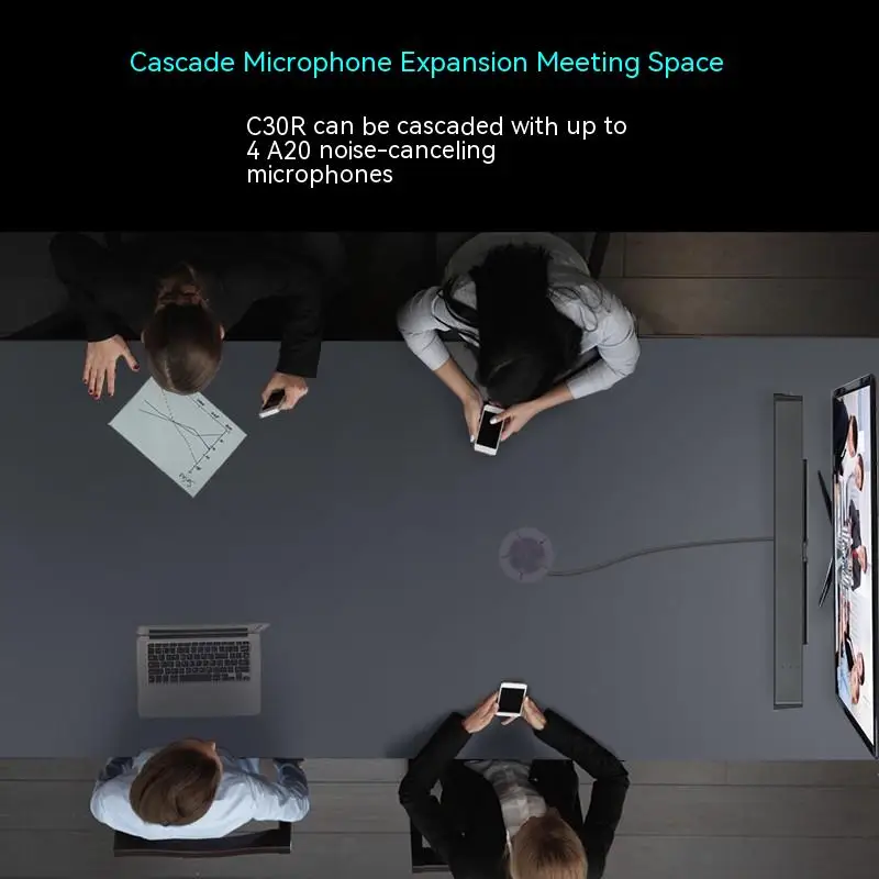 All in One Integrated Video USB Conference Camera 4K Audio Video Soundbar 6x Zoom with Microphone and Speaker for hybrid meeting