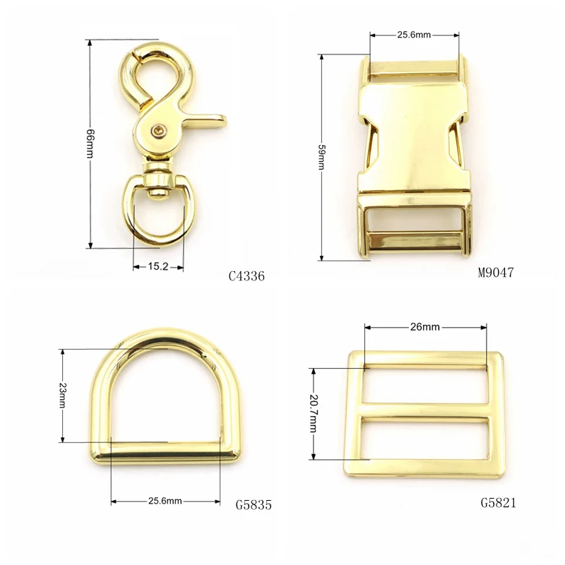 Pet Hardware 16mm 20mm 25mm metal quick Side release Metal buckle For Dog Collar buckle