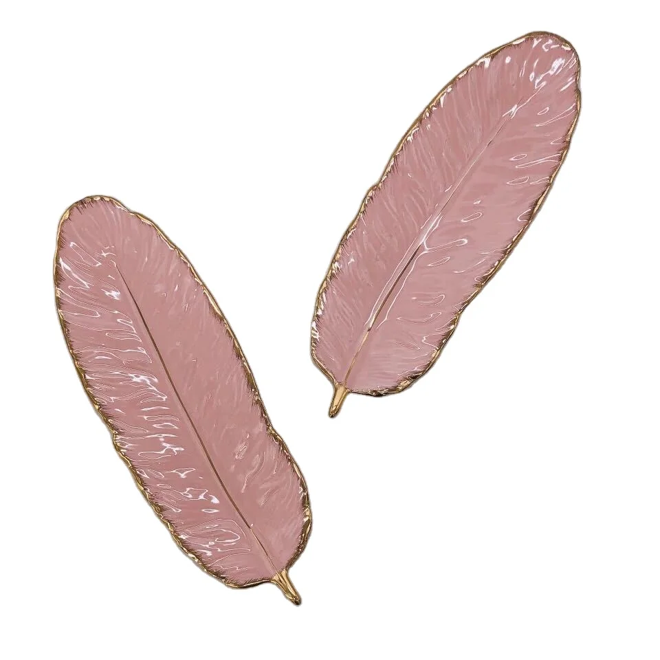 2021, в стиле INS, креативный дизайн, форма листа, керамические десертные тарелки, посуда, блюда