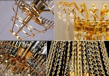  Лидер продаж золотой потолочный светильник zhongshan lighting Современный хрустальный для помещений